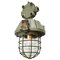 Mid-Century Industrial Cast Aluminum and Clear Glass Ceiling Lamp 2