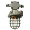 Mid-Century Industrial Cast Aluminum and Clear Glass Ceiling Lamp, Image 2