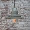Mid-Century Industrial Gray Brown Enamel Factory Pendant Lamp 4