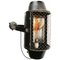 Schwarze industrielle Mid-Century Theaterlampe aus Metall 2