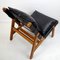 Club chair in legno e pelle, anni '60, Immagine 4