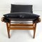 Wood and Leather Club Chair, 1960s 7
