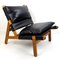 Wood and Leather Club Chair, 1960s 6