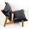 Club chair in legno e pelle, anni '60, Immagine 3