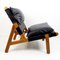 Wood and Leather Club Chair, 1960s, Image 1