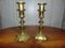 Antique Art Nouveau Brass Candleholders, Set of 2 1