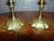 Antique Art Nouveau Brass Candleholders, Set of 2 2