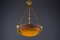 Art Nouveau Yellow Art Glass Pendant Lamp from Muller Frères, 1920s 2