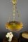 Art Nouveau Yellow Art Glass Pendant Lamp from Muller Frères, 1920s 7