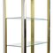 Hollywood Regency Brass and Smoked Glass Shelves by Renato Zevi, 1970s, Set of 2 7