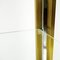 Hollywood Regency Brass and Smoked Glass Shelves by Renato Zevi, 1970s, Set of 2 4