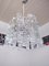 Austrian Frosted Glass and Nickel Chandelier by J. T. Kalmar for Kalmar, 1960s, Image 1