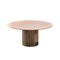 Round Pink Marble and Cast Bronze Pedestal Doris Dining Table by Fred & Juul 1