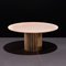 Round Pink Marble and Cast Bronze Pedestal Doris Dining Table by Fred & Juul 2