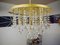 German Crystal and Brass Ceiling Lamps from Faustig, 1980s, Set of 2, Image 1