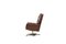 Danish Brown Leather Swivel Chair, 1960s 4