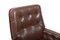 Danish Brown Leather Swivel Chair, 1960s 6