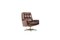 Danish Brown Leather Swivel Chair, 1960s 2