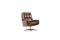 Danish Brown Leather Swivel Chair, 1960s, Image 2