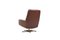 Danish Brown Leather Swivel Chair, 1960s 5
