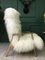 Fauteuil Mid-Century en Peau de Mouton Blanc 4