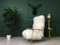 Mid-Century White Sheepskin Armchair, Image 3