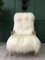 Mid-Century White Sheepskin Armchair 1