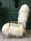 Mid-Century White Sheepskin Armchair, Image 4