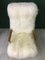 Mid-Century White Sheepskin Armchair 6