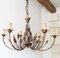 Vintage French Brass Chandelier, 1970s, Image 1