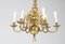 Antique Baroque Style Dutch Brass Chandelier, 1880s 3