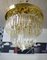 Lámpara de araña bañada en oro y cristal de Paolo Venini para Camer, Italy, años 70, Imagen 2