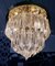 Lámpara de araña bañada en oro y cristal de Paolo Venini para Camer, Italy, años 70, Imagen 5