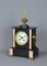 French Antique Slate & Marble Mantel Clock 12