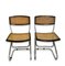 Vintage Wooden and Straw Dining Chairs, 1970s, Set of 2, Image 2