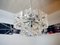 German Crystal Glass & Chrome Ceiling Lamp from Kinkeldey, 1960s 2