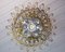 German Crystals & Gilt Brass Ceiling Lamp from Palwa, 1970s 3