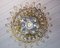 German Crystals & Gilt Brass Ceiling Lamp from Palwa, 1970s, Image 3