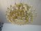 German Crystals & Gilt Brass Ceiling Lamp from Palwa, 1970s 1