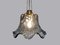 Italian Murano Glass & Brass Ceiling Lamp from Mazzega, 1960s, Image 3