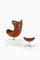 Model 3316 Egg Chair and Model 3127 Stool Set by Arne Jacobsen for Fritz Hansen, 1967 7