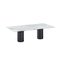 White Carrara Marble & Cast and Blackened Bronze Doris Dining Table by Fred & Juul, Image 1