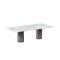 White Carrara Marble and Cast Aluminum Doris Dining Table by Fred & Juul, Image 1