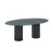 Green Serpentino Marble and Cast Blackened Bronze Doris Dining Table by Fred & Juul 1