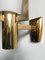 Large Italian Glass and Brass Sconce from Stilnovo, 1950s, Image 6