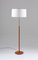 Mid-Century Scandinavian Brass and Leather Floor Lamp from Bergboms, 1960s, Image 1