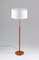 Mid-Century Scandinavian Brass and Leather Floor Lamp from Bergboms, 1960s, Image 2