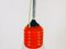 Italian Red Metal and Opaline Glass Ceiling Lamp, 1970s 10