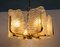 Lámpara de araña Mid-Century grande de latón y cristal de hielo de JSB Leuchten, años 60, Imagen 3