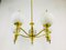 Mid-Century Brass Ceiling Lamp, 1950s, Image 9